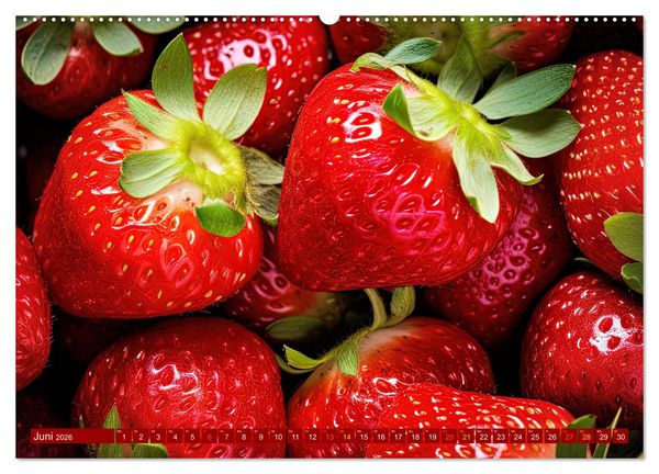 Produktbild: ROT - Gem&uuml;se und Obst - Voller Power (Wandkalender 2026 DIN A2 quer), CALVENDO Monatskalender