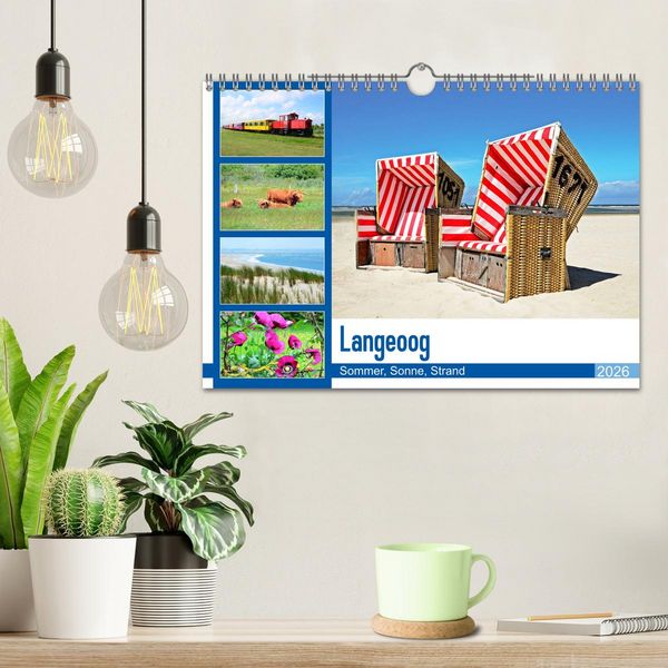 Produktbild: Langeoog - Sommer, Sonne, Strand (Wandkalender 2026 DIN A4 quer), CALVENDO Monatskalender