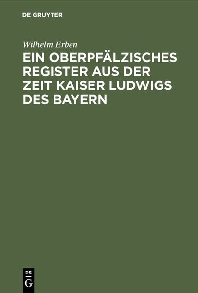 Produktbild: Ein oberpf&auml;lzisches Register aus der Zeit Kaiser Ludwigs des Bayern