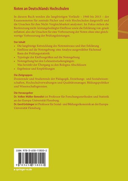 Produktbild: Noten an Deutschlands Hochschulen