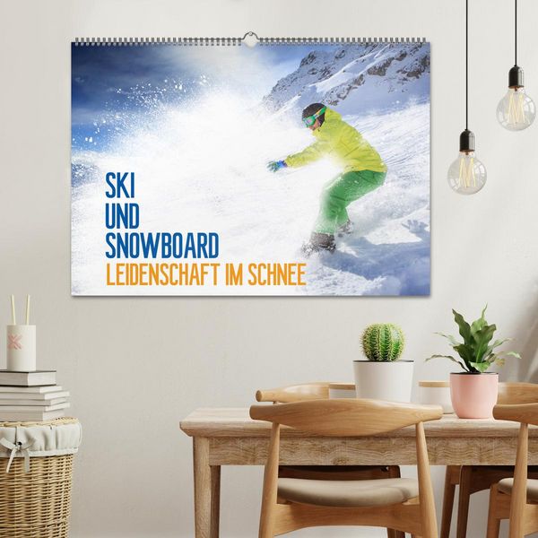 Produktbild: Ski und Snowboard - Leidenschaft im Schnee (Wandkalender 2026 DIN A2 quer), CALVENDO Monatskalender