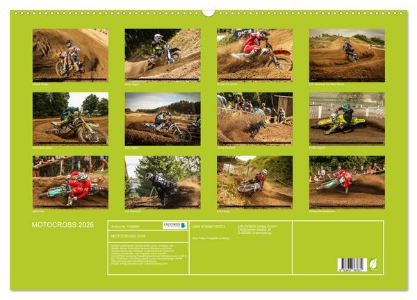 Produktbild: MOTOCROSS 2026 (Wandkalender 2026 DIN A2 quer), CALVENDO Monatskalender