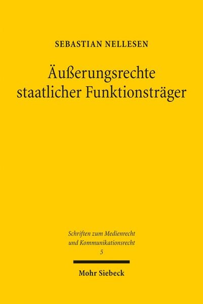 Produktbild: &Auml;u&szlig;erungsrechte staatlicher Funktionstr&auml;ger