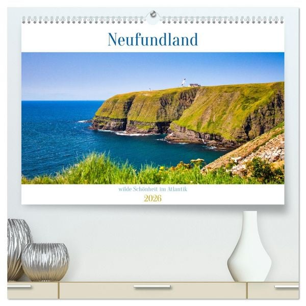 Produktbild: Neufundland - wilde Sch&ouml;nheit im Atlantik (hochwertiger Premium Wandkalender 2026 DIN A2 quer), Kunstdruck in Hochglanz