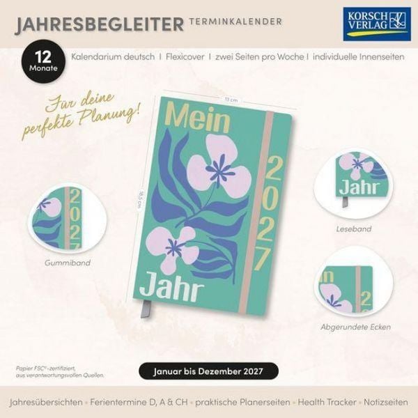 Produktbild: Terminkalender Jahresbegleiter Mein Jahr 2027