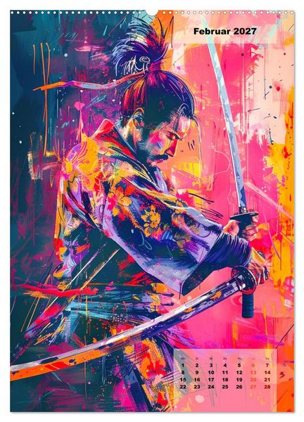Produktbild: Samurai - Stahl Ehre Mut (hochwertiger Premium Wandkalender 2027 DIN A2 hoch), Kunstdruck in Hochglanz