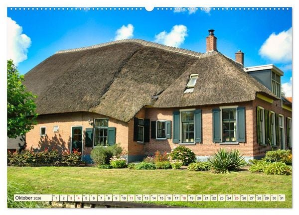 Produktbild: Idyllische Reetdachh&auml;user (hochwertiger Premium Wandkalender 2026 DIN A2 quer), Kunstdruck in Hochglanz