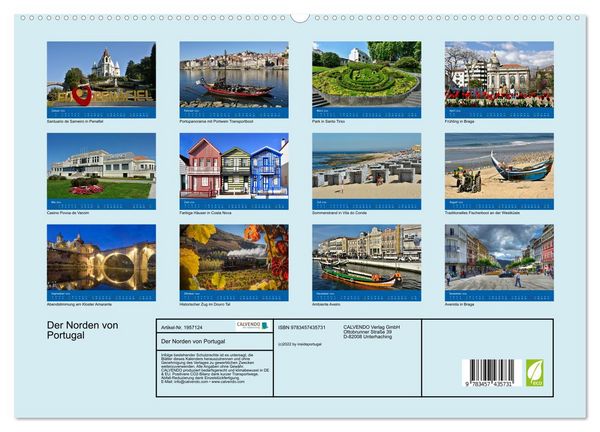 Produktbild: Der Norden von Portugal (hochwertiger Premium Wandkalender 2026 DIN A2 quer), Kunstdruck in Hochglanz