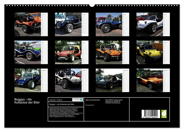 Produktbild: Buggys - die Kultautos der 80er (hochwertiger Premium Wandkalender 2025 DIN A2 quer), Kunstdruck in Hochglanz
