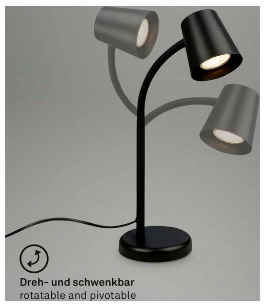 Produktbild: Briloner SKRIVA 7476015 Tischlampe GU10 9W Schwarz