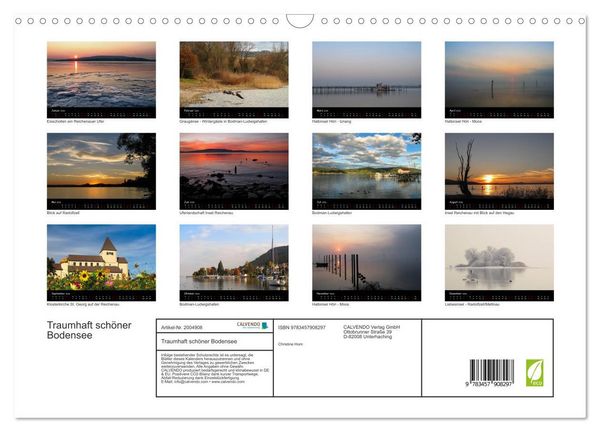Produktbild: Traumhaft sch&ouml;ner Bodensee (Wandkalender 2026 DIN A3 quer), CALVENDO Monatskalender