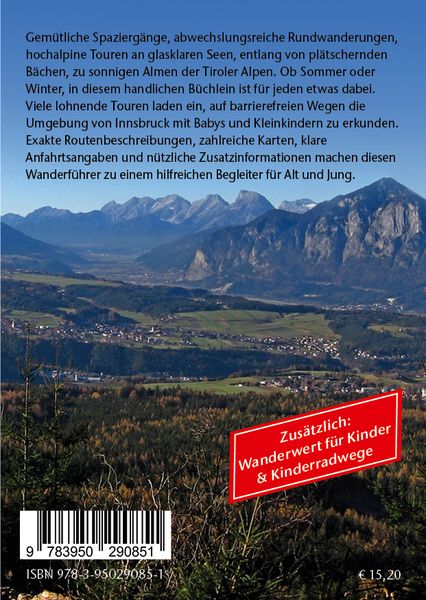 Produktbild: Kinderwagen-und Tragetouren Tirol: Innsbruck und Umgebung mit Werdenfelser Land Karwendel, Wettersteingebirge, Stubaier und Tuxer Alpen