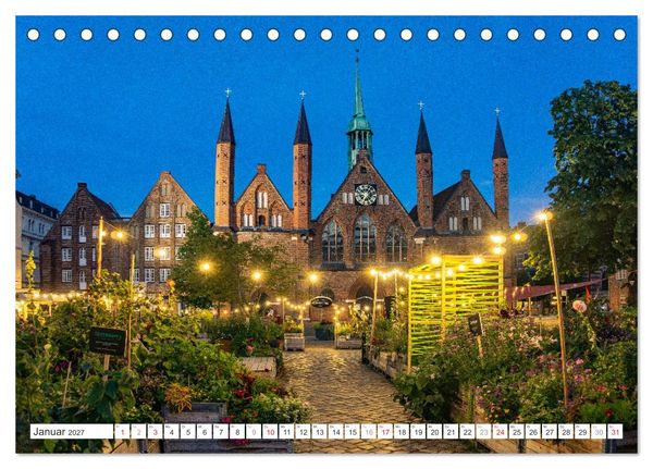 Produktbild: Schleswig-Holstein - Hansestadt L&uuml;beck (Tischkalender 2027 DIN A5 quer), CALVENDO Monatskalender
