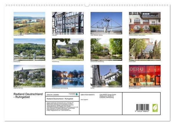 Produktbild: Radland Deutrschland - Ruhrgebiet (hochwertiger Premium Wandkalender 2027 DIN A2 quer), Kunstdruck in Hochglanz