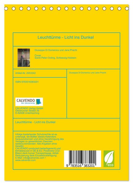 Produktbild: Leuchtt&uuml;rme - Licht ins Dunkel (Tischkalender 2026 DIN A5 hoch), CALVENDO Monatskalender