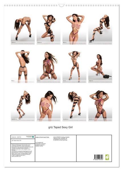 Produktbild: grlz Taped Sexy Girl (Wandkalender 2026 DIN A2 hoch), CALVENDO Monatskalender