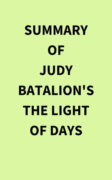 Produktbild: Summary of Judy Batalion's The Light of Days