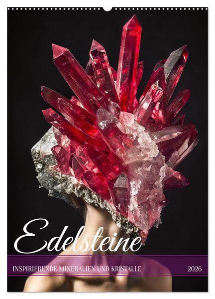 Produktbild: Edelsteine - Inspirierende Mineralien und Kristalle (Wandkalender 2026 DIN A2 hoch), CALVENDO Monatskalender