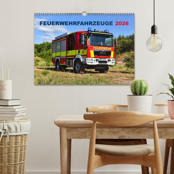 Produktbild: Feuerwehrfahrzeuge (Wandkalender 2026 DIN A3 quer), CALVENDO Monatskalender