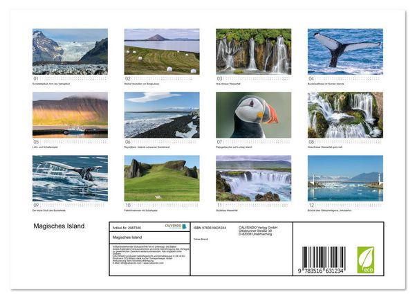 Produktbild: Magisches Island (Wandkalender 2026 DIN A4 quer), CALVENDO Monatskalender