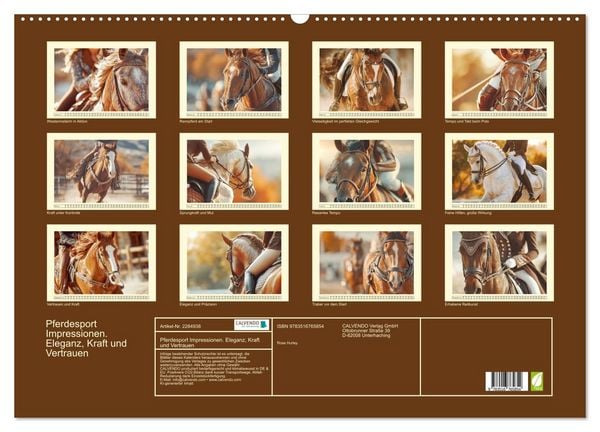 Produktbild: Pferdesport Impressionen. Eleganz, Kraft und Vertrauen (Wandkalender 2027 DIN A2 quer), CALVENDO Monatskalender