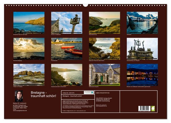 Produktbild: Bretagne - traumhaft sch&ouml;n! (Wandkalender 2026 DIN A2 quer), CALVENDO Monatskalender