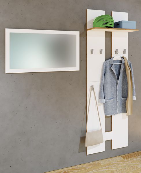 Produktbild: Holz Set Dielenm&ouml;bel Gardeobe Kleiderhaken Salia L
