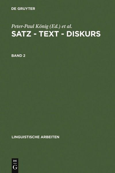 Produktbild: Satz - Text - Diskurs. Band 2