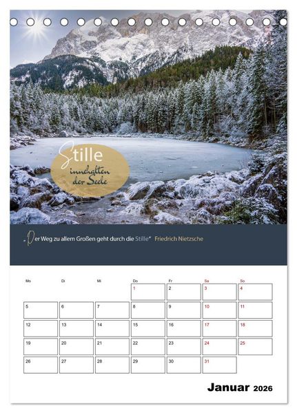 Produktbild: Zitate Wegbegleiter, mit Spr&uuml;chen durch das Jahr by VogtArt (Tischkalender 2026 DIN A5 hoch), CALVENDO Monatskalender