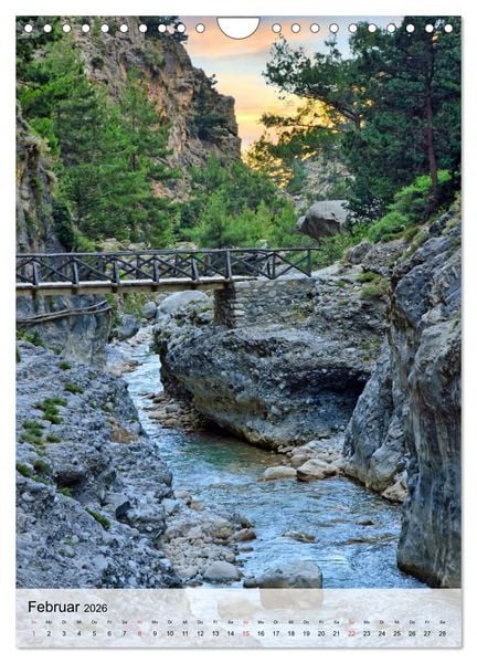 Produktbild: Naturerlebnis Samaria Schlucht auf Kreta (Wandkalender 2026 DIN A4 hoch), CALVENDO Monatskalender