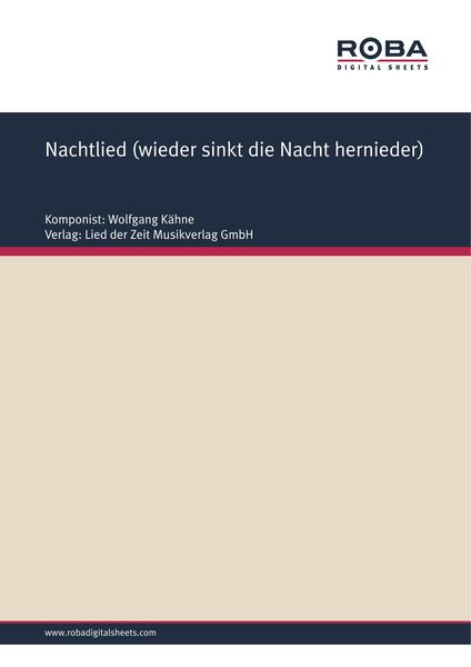 Produktbild: Nachtlied (wieder sinkt die Nacht hernieder)