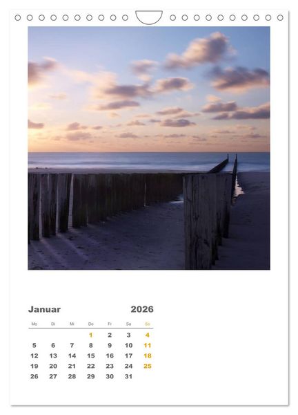 Produktbild: Hollands Strandparadies Zeeland (Wandkalender 2026 DIN A4 hoch), CALVENDO Monatskalender