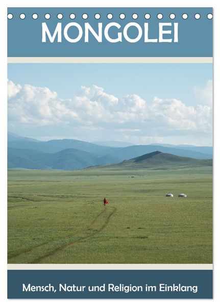 Produktbild: Mongolei - Mensch, Natur und Religion im Einklang (Tischkalender 2026 DIN A5 hoch), CALVENDO Monatskalender