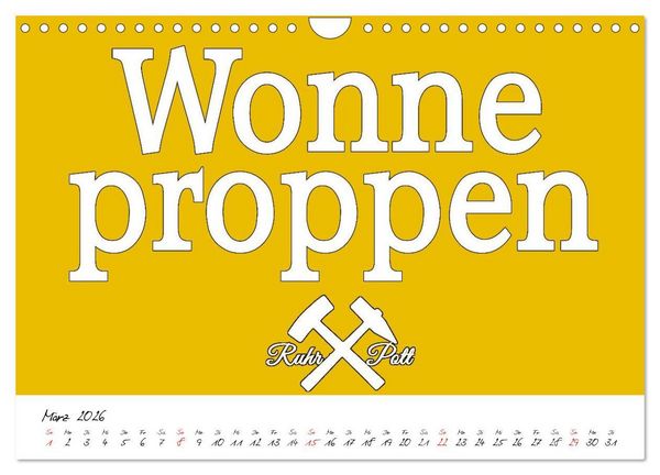 Produktbild: Ruhrpott Vokabeln (Wandkalender 2026 DIN A4 quer), CALVENDO Monatskalender