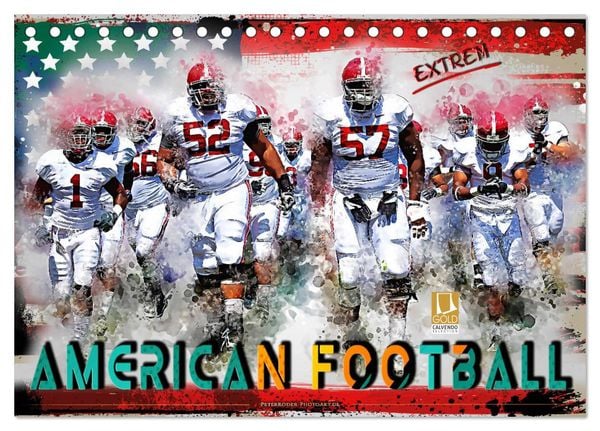Produktbild: American Football extrem (Tischkalender 2026 DIN A5 quer), CALVENDO Monatskalender