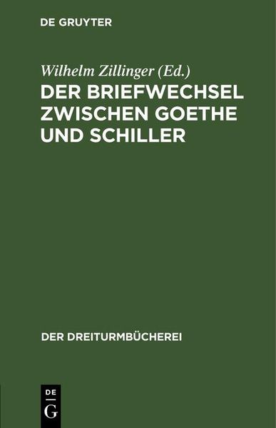 Produktbild: Der Briefwechsel zwischen Goethe und Schiller