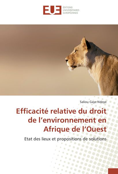 Produktbild: Efficacit&eacute; relative du droit de l'environnement en Afrique de l'Ouest