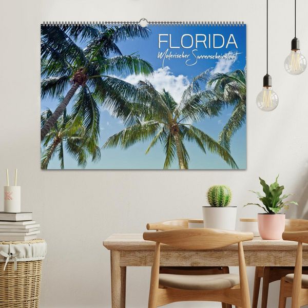 Produktbild: FLORIDA Malerischer Sonnenscheinstaat (Wandkalender 2026 DIN A2 quer), CALVENDO Monatskalender