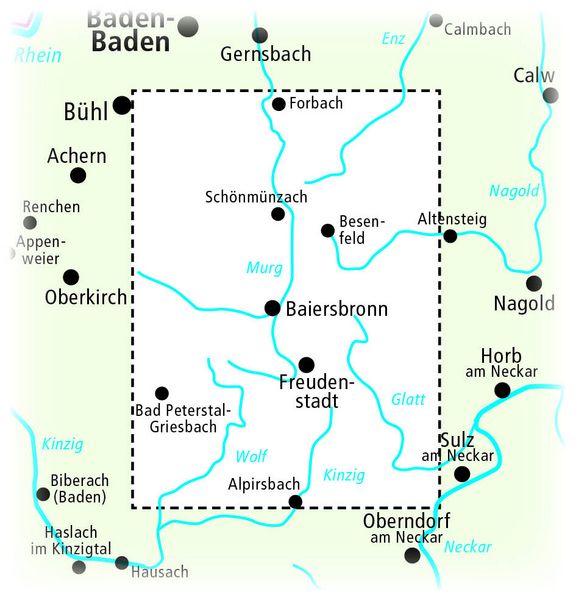 Produktbild: Publicpress Rad- und Wanderkarte Freudenstadt, Baiersbronn, Bad Rippoldsau-Schapbach, Enzkl&ouml;sterle 1:50.000