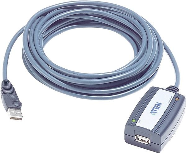 ATEN USB-Kabel USB 2.0 USB-A Stecker, USB-A Buchse 5.00 m Schwarz UE250-AT