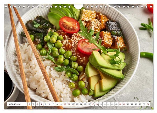 Produktbild: Vegane Bowls - Eine Sch&uuml;ssel voller Geschmack (Wandkalender 2026 DIN A4 quer), CALVENDO Monatskalender