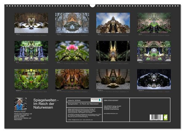 Produktbild: Spiegelwelten - Im Reich der Naturwesen (Wandkalender 2026 DIN A2 quer), CALVENDO Monatskalender
