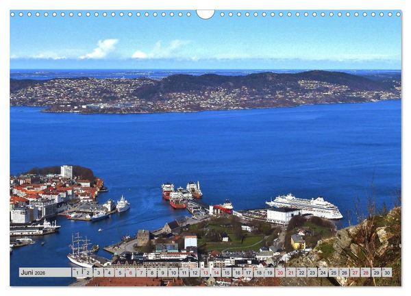 Produktbild: Wundersch&ouml;nes Bergen. Norwegens Tor zum Fjordland (Wandkalender 2026 DIN A3 quer), CALVENDO Monatskalender