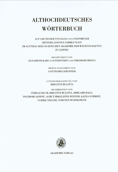Produktbild: Althochdeutsches W&ouml;rterbuch / Band VI: M&ndash;N. 7./8. Lieferung (merigot bis minnon)