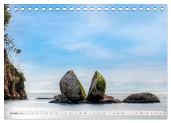 Produktbild: Neuseeland S&uuml;dinsel - Spektakul&auml;re Naturlandschaften im Kiwiland (Tischkalender 2026 DIN A5 quer), CALVENDO Monatskalender