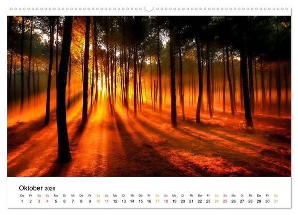 Produktbild: Mystik der W&auml;lder (Wandkalender 2026 DIN A2 quer), CALVENDO Monatskalender