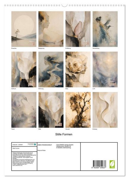 Produktbild: Stille Formen (hochwertiger Premium Wandkalender 2027 DIN A2 hoch), Kunstdruck in Hochglanz