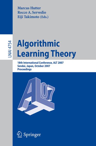 Produktbild: Algorithmic Learning Theory