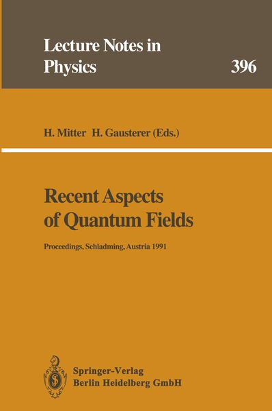 Produktbild: Recent Aspects of Quantum Fields