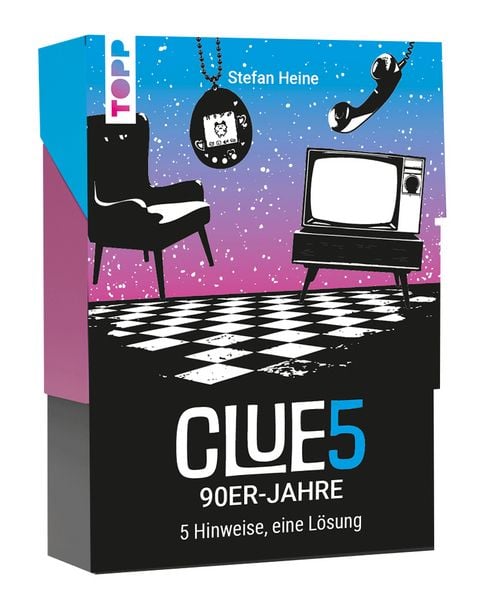 Produktbild: CLUE5 #90er-Jahre. 5 Hinweise, nur eine L&ouml;sung. Das Trend-Quiz f&uuml;r deine Tasche